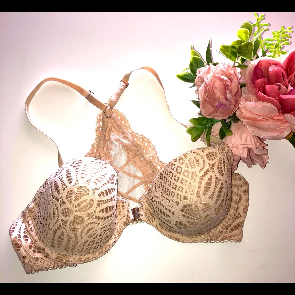 Victoria’s Secret 34C Cream lace bra VICTORIAS SECRET DREAM ANGELS